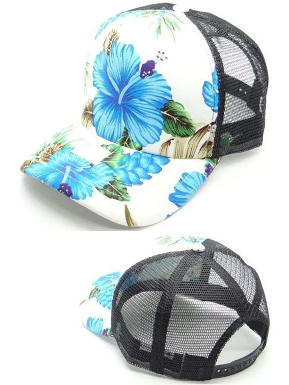 Tropical Flowers Mesh Trucker Cap